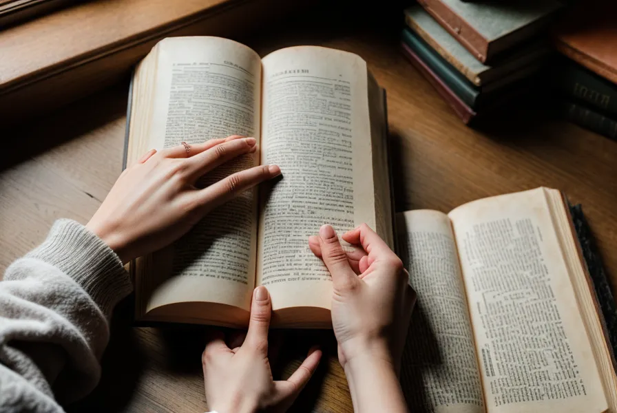 Eine Hand greift im Buchladen nach einem schweren Buch im obersten Regal - Alltagsbewegung, die die Brustwirbelsäule fordert